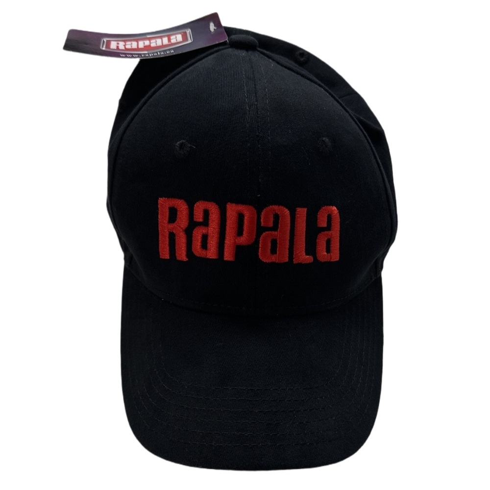 RAPALA y2k deadstock unisex red & black embroidered baseball cap, O/S.